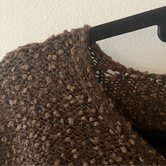 Sisley Cropped Chocolate Brown Sweater - Picture 6 of 8